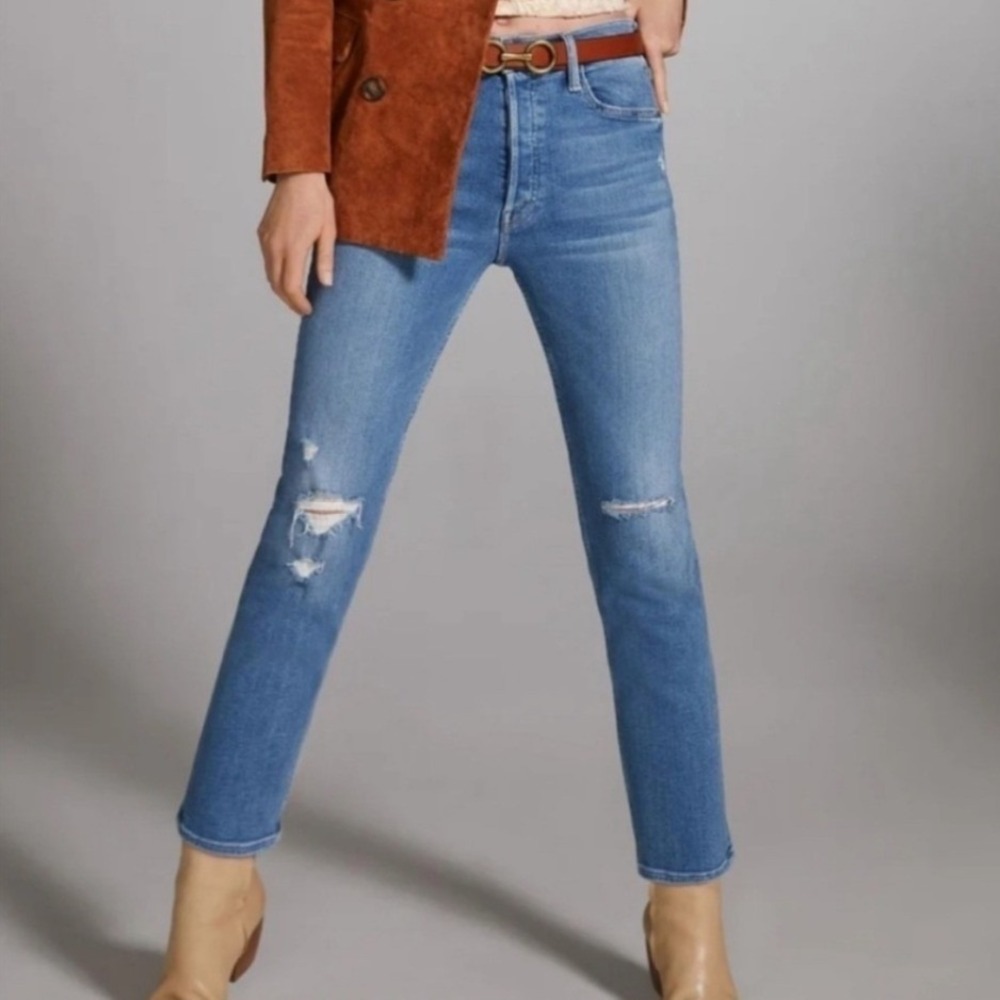 Mother The‎ Tomcat Play Like A Pirate Distressed Straight Leg Comfort Jeans 32